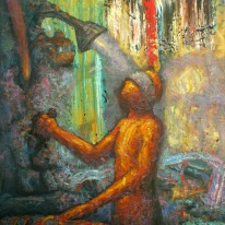 Descent. Oil on canvas 120 x 100 cm. 2013